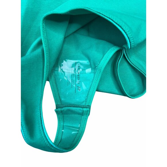 Free People Intimately High Noon Bodysuit Green Short Sleeve Cotton Blend Size L - Picture 7 of 13